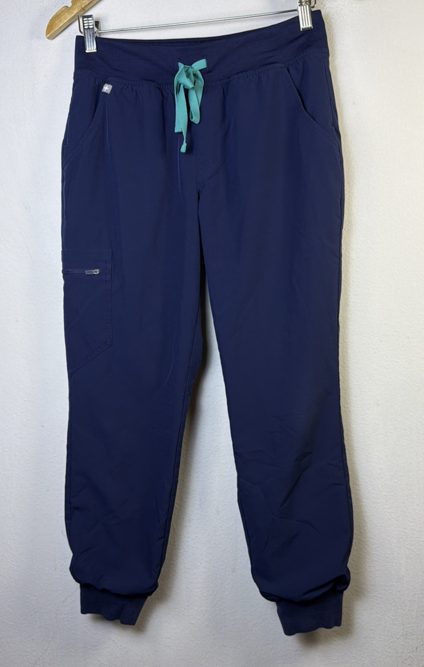 FIGS Womens zamora Freex Jogger Scrub Pants Navy Blue scrubs medical Size small